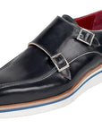 Paul Parkman Beige & Brown Plaid Canvas Derby Shoes (ID