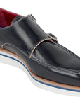 Paul Parkman Beige & Brown Plaid Canvas Derby Shoes (ID