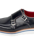 Paul Parkman Beige & Brown Plaid Canvas Derby Shoes (ID