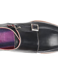 Paul Parkman Beige & Brown Plaid Canvas Derby Shoes (ID