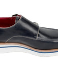 Paul Parkman Beige & Brown Plaid Canvas Derby Shoes (ID
