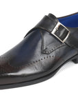 Paul Parkman Beige & Brown Plaid Canvas Derby Shoes (ID