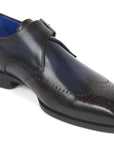 Paul Parkman Beige & Brown Plaid Canvas Derby Shoes (ID