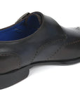 Paul Parkman Beige & Brown Plaid Canvas Derby Shoes (ID