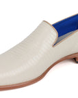 Paul Parkman Beige & Brown Plaid Canvas Derby Shoes (ID
