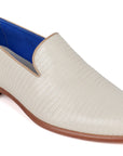 Paul Parkman Beige & Brown Plaid Canvas Derby Shoes (ID