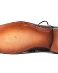 Paul Parkman Beige & Brown Plaid Canvas Derby Shoes (ID