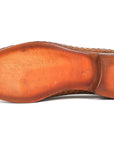 Paul Parkman Woven Leather Tassel Loafers Camel Colour (ID