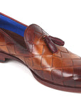 Paul Parkman Men's Big Braided Tassel Loafers Brown (ID