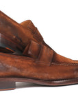 Paul Parkman Brown Antique Suede Goodyear Welted Loafers (ID