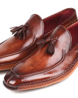 Paul Parkman Hand-Sewn Tassel Loafers Brown (ID