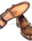 Paul Parkman Men's Double Monkstraps Olive (ID
