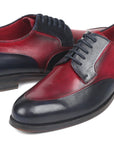 Paul Parkman Men's Bordeaux & Navy Derby Shoes (ID