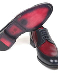 Paul Parkman Men's Bordeaux & Navy Derby Shoes (ID