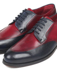 Paul Parkman Men's Bordeaux & Navy Derby Shoes (ID