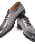 Paul Parkman Goodyear Welted Punched Oxfords Gray (ID