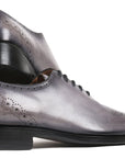 Paul Parkman Goodyear Welted Punched Oxfords Gray (ID
