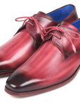 Paul Parkman Pink & Purple Hand-Painted Derby Shoes (ID