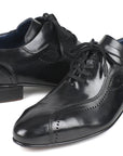 Paul Parkman Handmade Lace-Up Casual Shoes For Men Black (ID