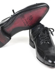 Paul Parkman Handmade Lace-Up Casual Shoes For Men Black (ID