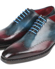 Paul Parkman Goodyear Welted Wingtip Oxfords Blue & Purple (ID