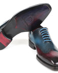 Paul Parkman Goodyear Welted Wingtip Oxfords Blue & Purple (ID