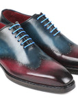 Paul Parkman Goodyear Welted Wingtip Oxfords Blue & Purple (ID