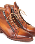Paul Parkman Men's Side Zipper Leather Boots Light Brown (12455-CML)