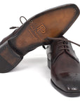 Paul Parkman Men's Brown Medallion Toe Derby Shoes (ID