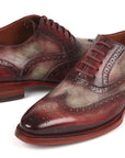 Paul Parkman Goodyear Welted Men's Two Tone Wingtip Oxfords (ID