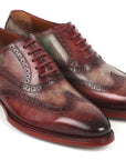 Paul Parkman Goodyear Welted Men's Two Tone Wingtip Oxfords (ID