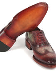 Paul Parkman Goodyear Welted Men's Two Tone Wingtip Oxfords (ID
