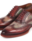 Paul Parkman Goodyear Welted Men's Two Tone Wingtip Oxfords (ID