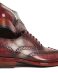 Paul Parkman Goodyear Welted Men's Two Tone Wingtip Oxfords (ID