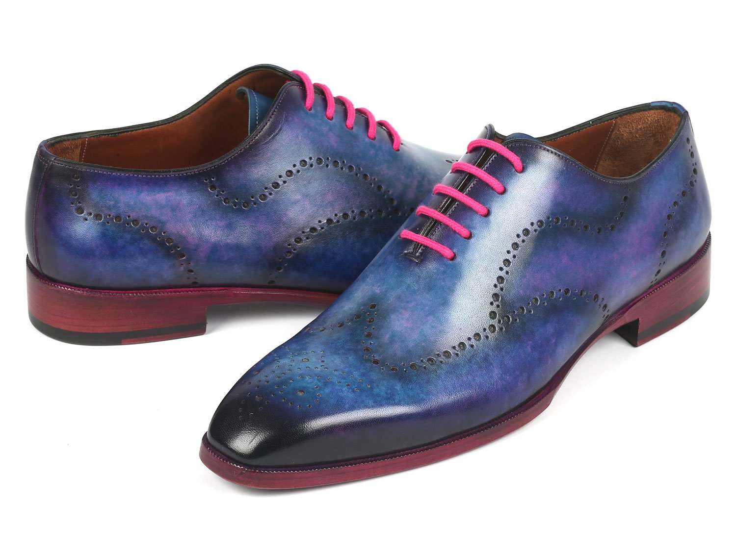 Paul Parkman Men's Wingtip Oxfords Parliament Blue (ID