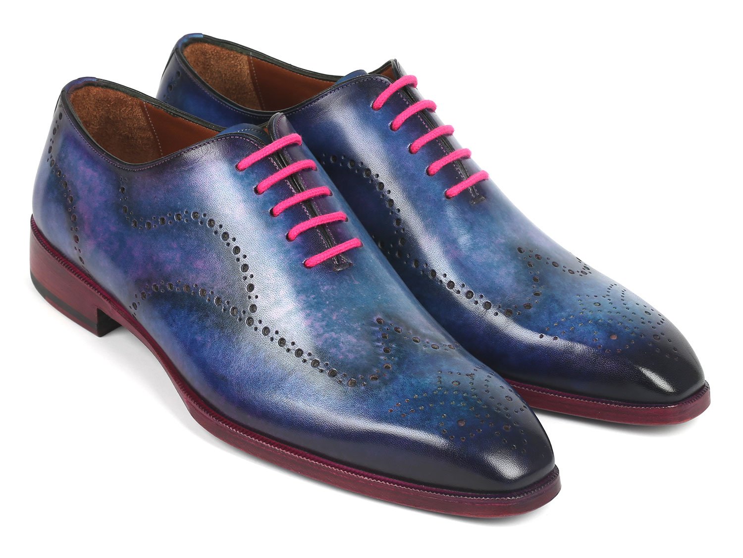 Paul Parkman Men's Wingtip Oxfords Parliament Blue (ID