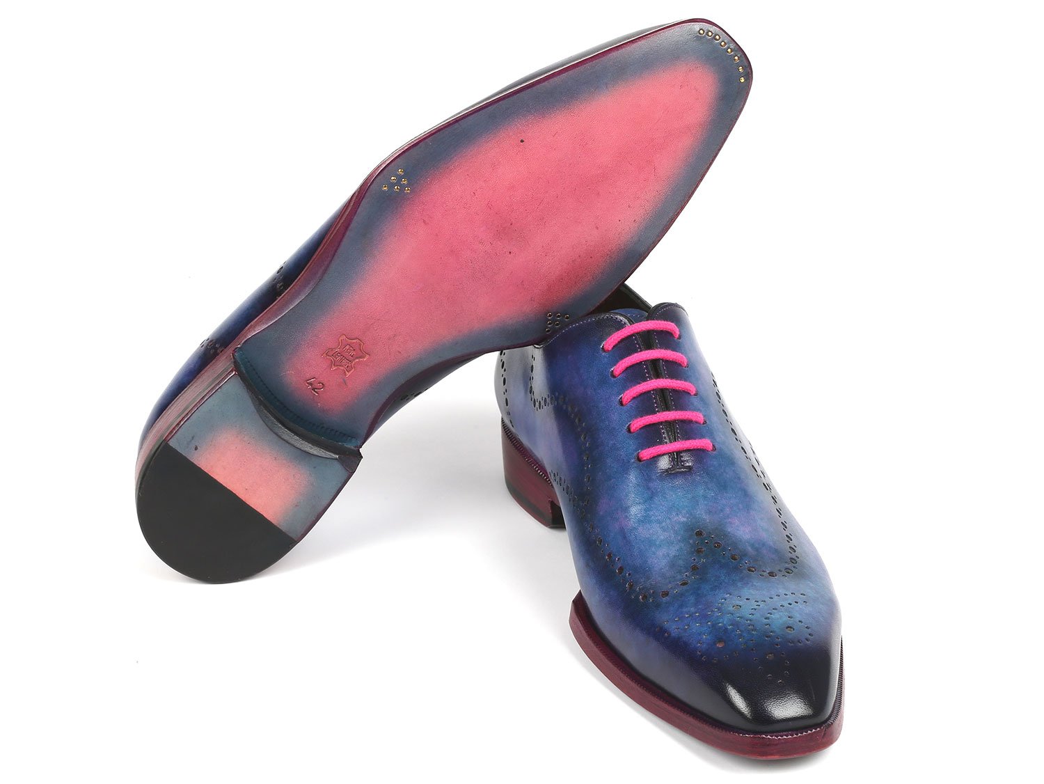 Paul Parkman Men's Wingtip Oxfords Parliament Blue (ID