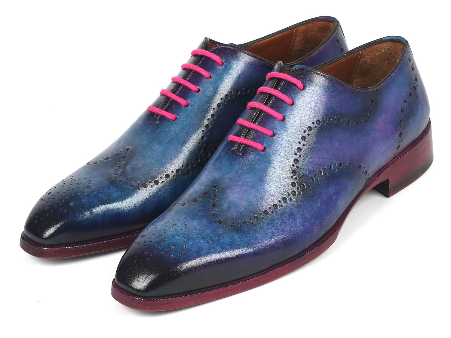 Paul Parkman Men's Wingtip Oxfords Parliament Blue (ID