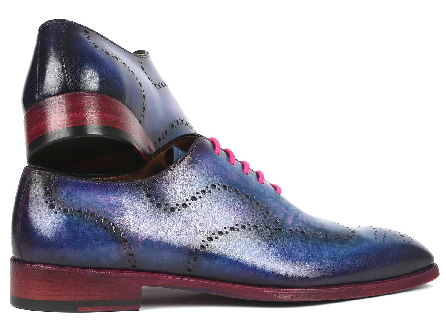 Paul Parkman Men's Wingtip Oxfords Parliament Blue (ID