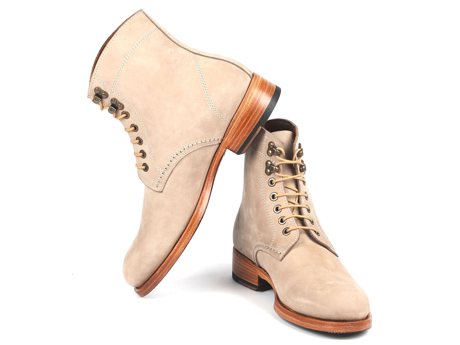 Paul Parkman Men's Boots Beige Suede (824BCJ66)