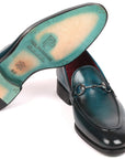 Paul Parkman Men's Horsebit Loafers Blue (ID
