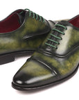 Paul Parkman Men's Cap-Toe Oxfords Green (ID