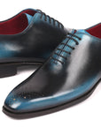 Paul Parkman Men's Black & Blue Wholecut Oxfords (ID