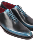 Paul Parkman Men's Black & Blue Wholecut Oxfords (ID