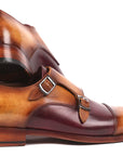 Paul Parkman Men's Captoe Double Monkstraps Brown & Purple (ID