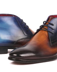 Paul Parkman Men's Chukka Boots Brown & Blue (ID