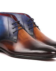 Paul Parkman Men's Chukka Boots Brown & Blue (ID