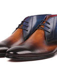 Paul Parkman Men's Chukka Boots Brown & Blue (ID