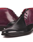 Paul Parkman Men's Chukka Boots Black & Purple (ID
