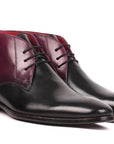 Paul Parkman Men's Chukka Boots Black & Purple (ID